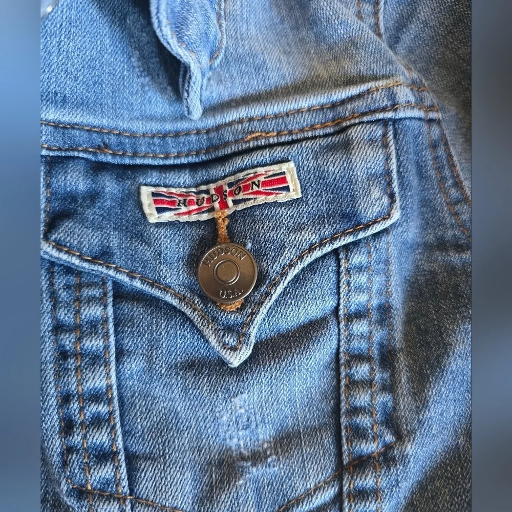 Hudson Light Blue Denim Jacket Youth Sz Med.